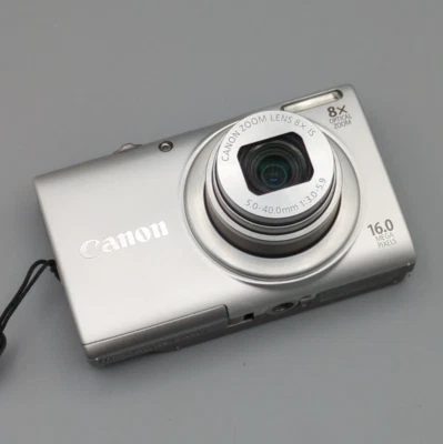Canon PowerShot A4000 IS Digital Camera Silver 16MP 8x Zoom, In Box, Great! - Photo 1/4
