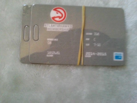 Atlanta Hawks season ticket holder cards 14-15 season Cover