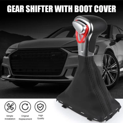 Nueva perilla de cambio de marchas palanca de cambios cuero polaina bota cubierta PARA AUDI A3 A4 A5 A6 Q5 Foto 1 de 4