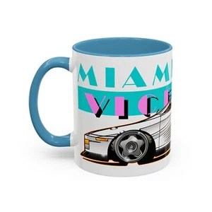 Tazza caffè MIAMI VICE FERRARI TESTAROSSA TV Show 2 misure 3 colori - Foto 1 di 37