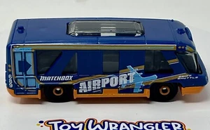 Matchbox Swift Shuttle Bus blau/orange Airport Mattel MBX Loose - Picture 1 of 4