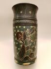 Vintage Austrailian Hand Painted Large Decorative Wooden Vase