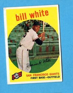 1959 Topps - #359 Bill White (Rookie Card)