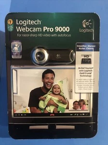 Logitech Webcam Pro 9000 Vid HD 720p 6 Ft. USB Cable Software CD Zoom Video - Picture 1 of 11