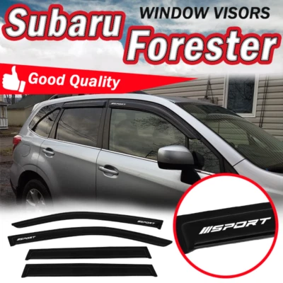 For 14-18 Subaru Forester Window Visors Rain Shade Guard Deflector w/ Sport Foto 1 de 4