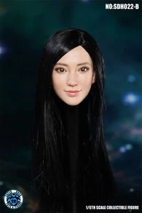 SDH022B 1/6 Asia Female Girl Head Carving Sculpt Model Fit For Suntan TBLeague J - Picture 1 of 3
