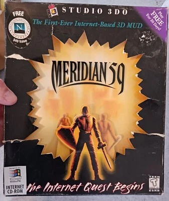 Meridian 59 PC Game Factory Sealed NOS 1996 USA Studio 3DO Rare 3D MUD - Image 1 of 4