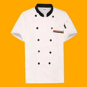 Unisex Women Men Kitchen Chef Coat Cook Jacket Restaurant Workwear Uniform Shirt - Picture 1 of 29