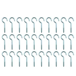 30PCS 55mm/2in Self-Tapping Screw Ceiling Hooks Open Eye Hooks for Lights Han... - Picture 1 of 4