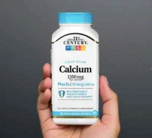 21st Century, Liquid Filled Calcium Plus D3, 1,200 mg, 90 Rapid Release Softgels - Picture 1 of 3