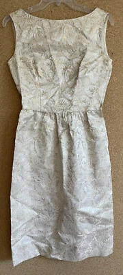 Vestido de cóctel vintage dorado lamé sin mangas Foto 1 de 4