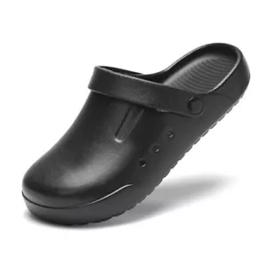Clogs for Men and Womens Garden Shoes Slip-on 10-10.5 Women/9-9.5 Men Black - Picture 1 of 7