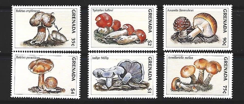 )-GRENADA MNH SET SC#2701-2706 MUSHROOMS SCV$8.75 NICE SET Cover