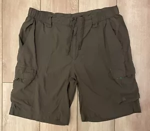 The North Face-Men's L-Outdoor Hiking-Cargo Shorts-Nylon-Army Green-Stow Pocket - Picture 1 of 13
