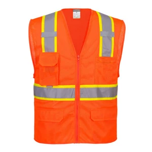 Portwest US374 Orlando Hi Vis Contrast Construction Mesh Cooling Vest - Picture 1 of 3