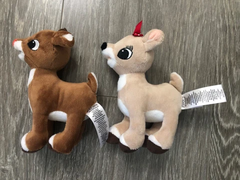 RUDOLPH THE RED-NOSED REINDEER & Clarice 5" Plush Island of Misfit Toys Used Cover