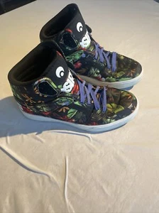 Osiris Black Floral Jungle High-tops Size 8 Green & Black &Red shoes sneaker’s - Picture 1 of 6