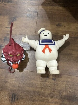 Lote de Juguetes Cazafantasmas Años 80 De Colección Stay Puft Marshmallow y Pull Speed Ahead Ghost Foto 1 de 4