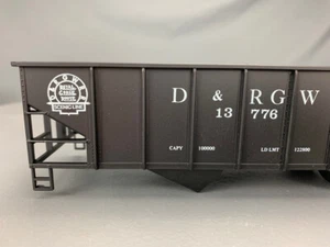 O Gauge Weaver #959 36’ Ribbed 2-Bay Hopper Denver & Rio Grande Kit O1495 LZ - Picture 1 of 8