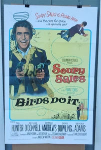 BIRDS DO IT  MOVIE POSTER U.S. 1 SHEET 27"x41" SOUPY SALES TAB HUNTER - Picture 1 of 7
