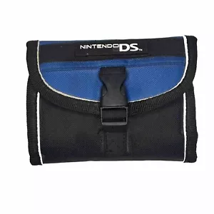 Nintendo DS Original Switch N Carry Travel Case Canvas Blue and Black - Picture 1 of 5