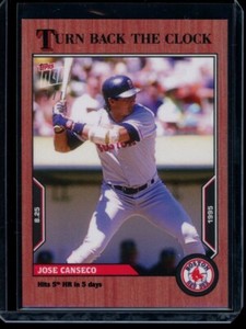 2022 Topps Now Turn Back the Clock #148 Jose Canseco Cherry Parallel #d 1/7