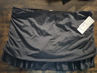 NWT Leilani Chic Womens Black Swim A-Line Skirt Size 12. - Image 1 of 4