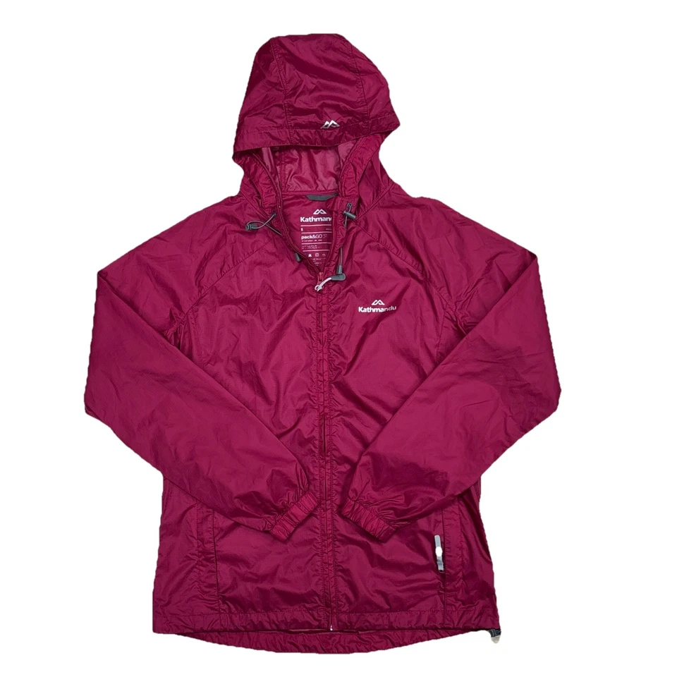 Kathmandu Women’s Rain Jacket Red/pink Lightweight Pack&Go Size 8 - Image 1 of 4