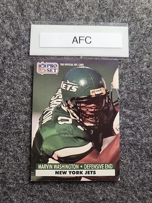 1991 Pro Set - Marvin Washington #612 (RC) - Image 1 of 2