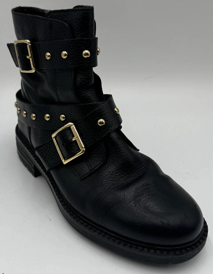 Kurt Geiger London Stinger Women's Biker Boots 7 Black Side Up Studded Boots - Изображение 1 из 1