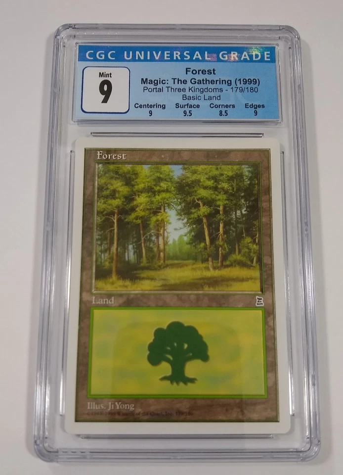 CGC 9 Forest 179 MTG Graded MINT Common Portal Three Kingdoms P3K NM - Image 1 of 4