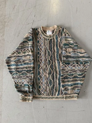Coogi Men's Vintage 3D Knit Sweater Cotton, Multicolor, Size XL - Image 1 of 4