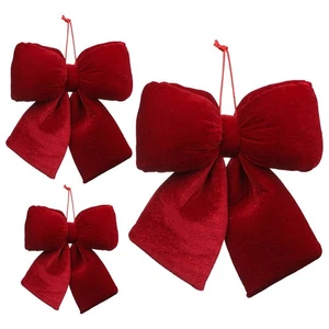Arcos rojos brillantes para vibrantes decoraciones navideñas uso en interiores y exteriores - Imagen 1 de 17