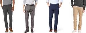 Pantalones Dockers para hombre ajustados caqui exclusivos - Imagen 1 de 16