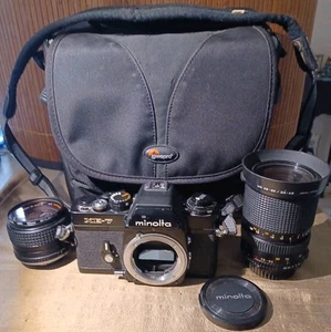 Minolta EX-7 Camera w/ ROKKOR-X 1.4 50mm & MD 28-85 Lenses & Bag/ UNTESTED As Is - Picture 1 of 22