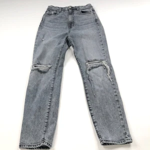 Pantalones de mezclilla de tiro alto SLVRLAKE Beatnik tobillo 26 (se adapta a 25W 26L) gris desgastado - Imagen 1 de 11