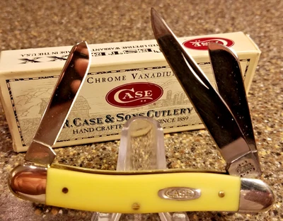 Case XX U.S.A. 3318 CV, Stockman Yellow, 3-1/2", 3-blades, NEW, Vintage 2002 - Image 1 of 4