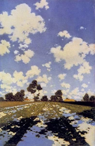 Maxfield Parrish Water on a Field 22x30 Hand Numbered Edition Art Deco Print - Afbeelding 1 van 1