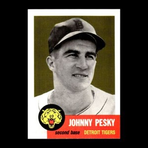 Johnny Pesky 1991 Topps Archives 1953 Detroit Tigers #315 NM GM 1