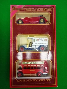 Models Of Yesteryear Limited Edition Gift Set - AEC Maples. Renault Van. Lagonda - Picture 1 of 3