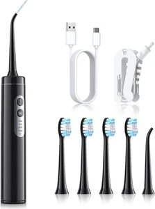 Electric Toothbrush with Water Flosser, 2 In-1 Teeth Cleaning Kit with 4 Modes, - Picture 1 of 7
