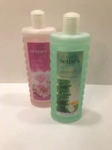 New Avon Senses Cucumber Melon and Cherry Blossom Bubble Bath 24 fl oz - Picture 1 of 5