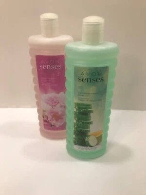 New Avon Senses Cucumber Melon and Cherry Blossom Bubble Bath 24 fl oz - Image 1 of 4