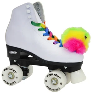 Patines de cuatro ruedas Epic Allure con ruedas y pompones de iluminación LED Rainbow Twilight - Imagen 1 de 8