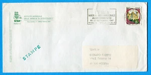 1987 CASTELLI £.380 ISOLATO su busta viaggiata aperta con bollo STAMPE (284313) - Imagen 1 de 2