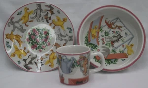 Tiffany & Co Collectible Tiffany Playground Child Plate Bowl and Mug Full Set - Picture 1 of 11