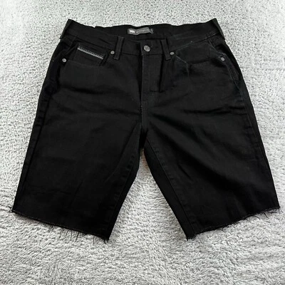 Levi's 505 Black Jort Cut Off Shorts 33x10 Goth Indie Biker Punk Grunge - Image 1 of 4