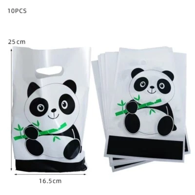 10 bolsas de regalo de fiesta de cumpleaños para niños panda de alta calidad bolsa de botín de animales de zoológico Foto 1 de 4