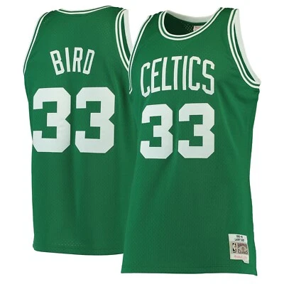 Boston Celtics Larry Bird Mitchell Ness Kelly Green 1985-86 NBA Swingman Jersey - Image 1 of 3