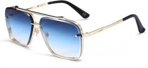 Gafas de Sol para Hombre Lentes Oscuros Estilo Piloto Moda Casual Elegante Retro - Picture 1 of 6